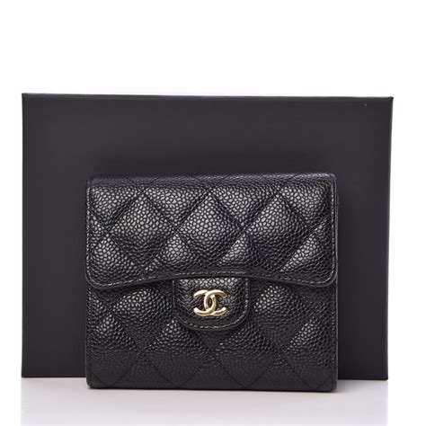 chanel caviar wallet small|Long Wallets .